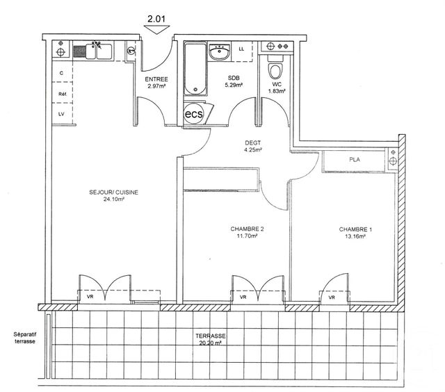 Appartement F3 à vendre - 3 pièces - 64.44 m2 - ST VALERY EN CAUX - 76 - HAUTE-NORMANDIE - Century 21 Accore Appartement F3 à vendre - 3 pièces - 64.44 m2 - ST VALERY EN CAUX - 76 - HAUTE-NORMANDIE - Century 21 Accore
